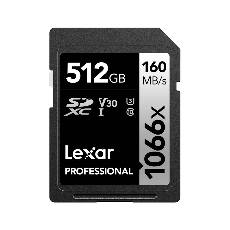Lexar Professional UHS-I U3 V30 C10 512GB SDXC Memory Card - بطاقة تخزين